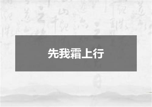先我霜上行