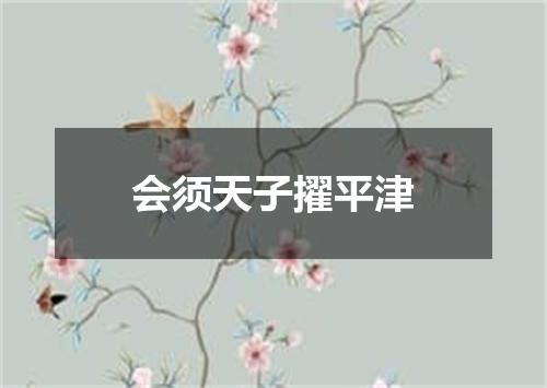 会须天子擢平津