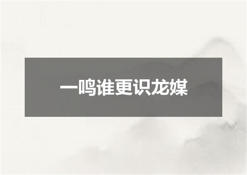 一鸣谁更识龙媒