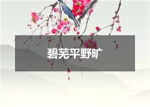 碧芜平野旷