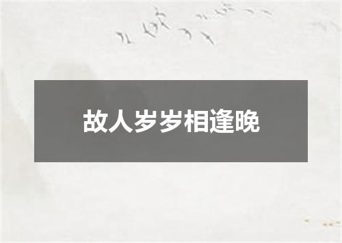 故人岁岁相逢晚