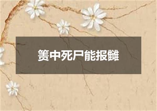 箦中死尸能报雠