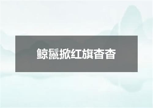 鲸鬣掀红旗杳杳