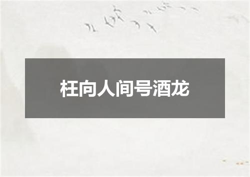 枉向人间号酒龙