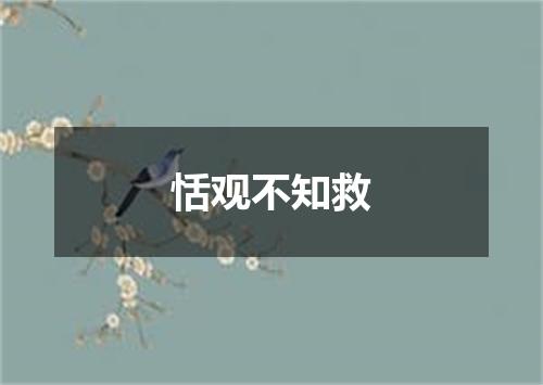 恬观不知救
