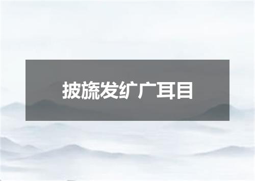 披旒发纩广耳目