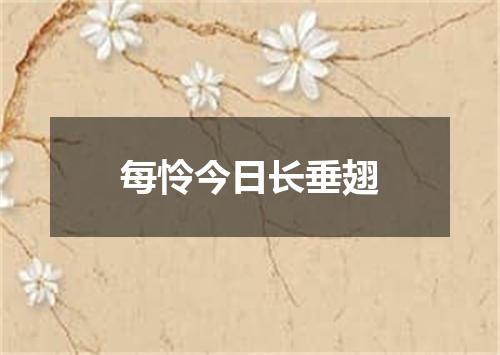 每怜今日长垂翅
