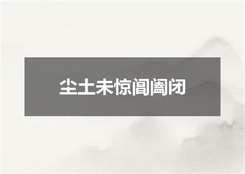 尘土未惊阊阖闭