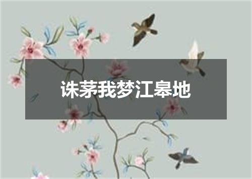 诛茅我梦江皋地