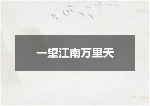 一望江南万里天