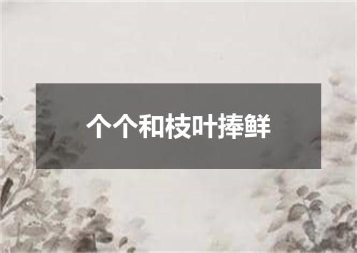 个个和枝叶捧鲜
