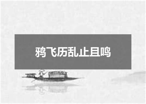 鸦飞历乱止且鸣