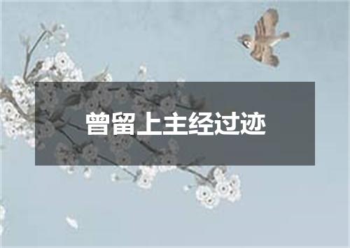 曾留上主经过迹