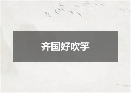 齐国好吹竽