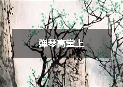 弹琴高堂上