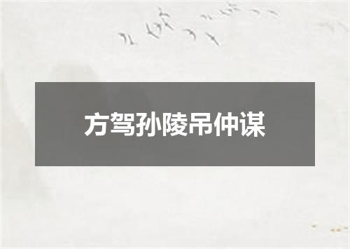 方驾孙陵吊仲谋