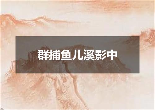 群捕鱼儿溪影中