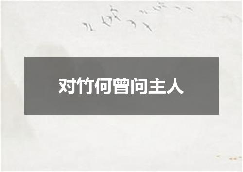 对竹何曾问主人