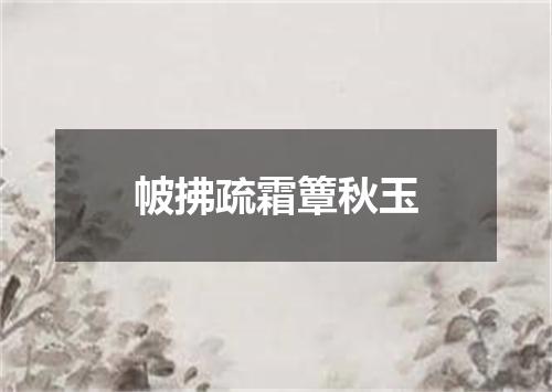 帔拂疏霜簟秋玉