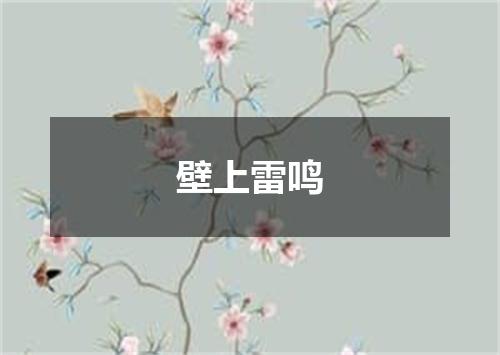 壁上雷鸣