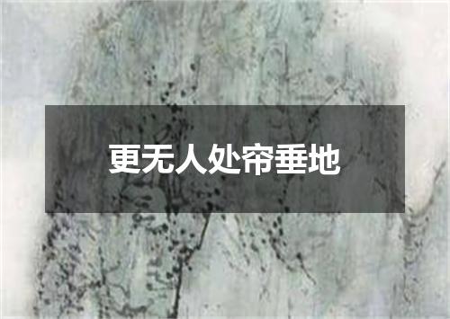 更无人处帘垂地