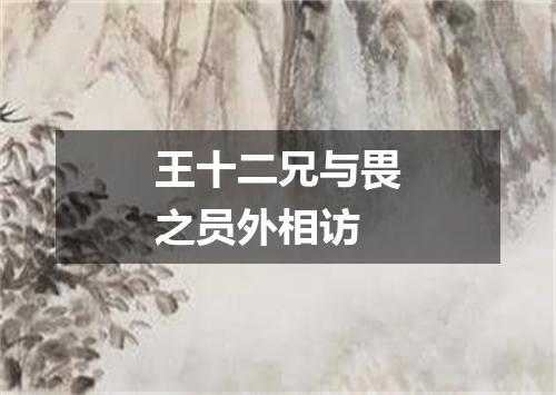 王十二兄与畏之员外相访