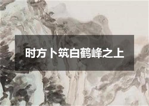 时方卜筑白鹤峰之上