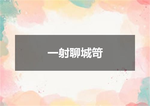 一射聊城笴