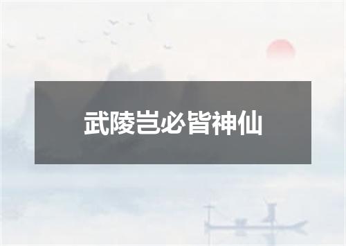 武陵岂必皆神仙