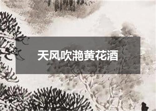 天风吹滟黄花酒