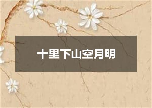 十里下山空月明
