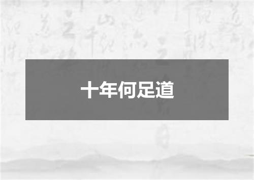十年何足道