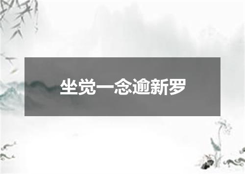 坐觉一念逾新罗