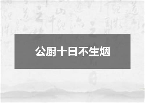 公厨十日不生烟