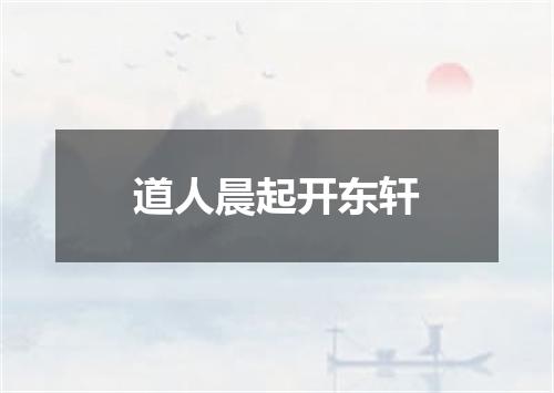 道人晨起开东轩