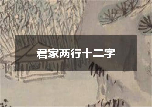 君家两行十二字