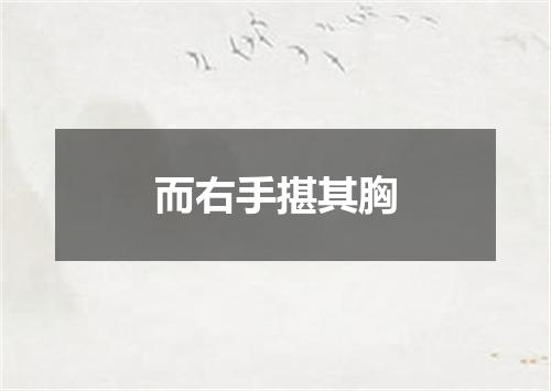 而右手揕其胸