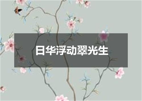 日华浮动翠光生