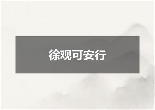 徐观可安行