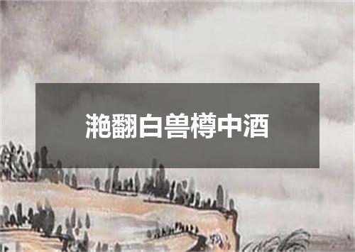 滟翻白兽樽中酒