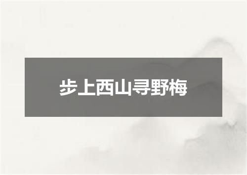 步上西山寻野梅