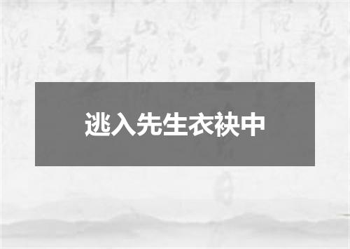 逃入先生衣袂中