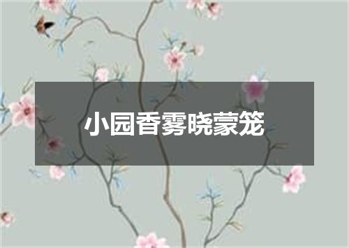小园香雾晓蒙笼