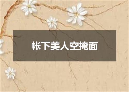 帐下美人空掩面
