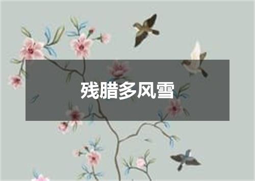 残腊多风雪