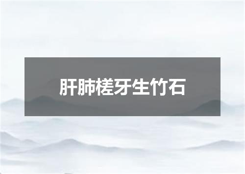 肝肺槎牙生竹石