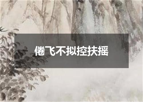 倦飞不拟控扶摇