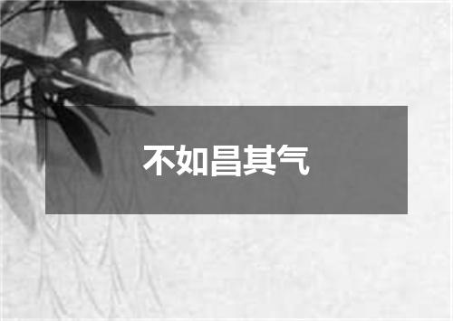 不如昌其气