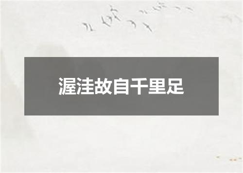 渥洼故自千里足