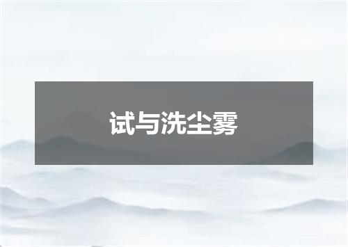 试与洗尘雾